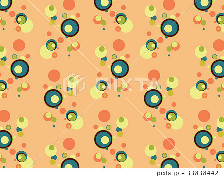 レトロな壁紙 オレンジ のイラスト素材 33838442 Pixta