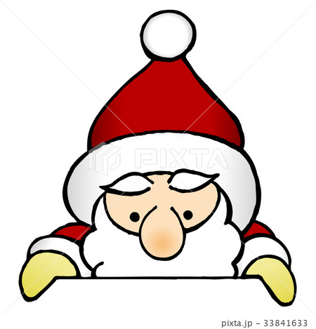 クリスマス プレゼントを運ぶサンタさんのフレームイラスト