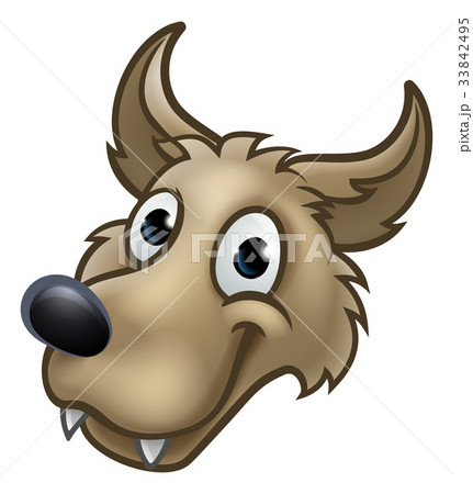 Cartoon Wolf Character Mascot 33842495
