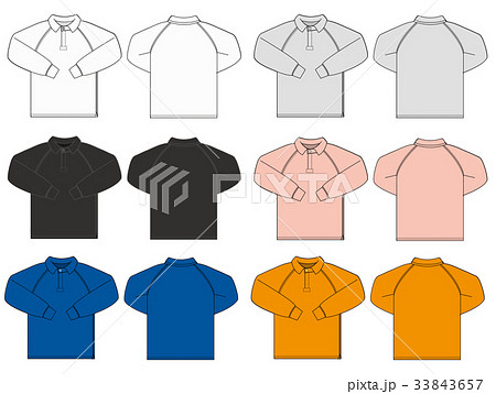 Rugby Jersey (white Variant, Front, Side And Rear Views). Vector