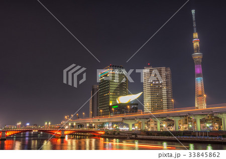 【東京夜景】東京スカイツリー 浅草 隅田川 駒形橋 バレンタイン 【東京夜景】東京スカイツリー 浅草 隅田川 駒形橋 バレンタイン 33845862