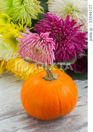 pumpkins on table 33846727