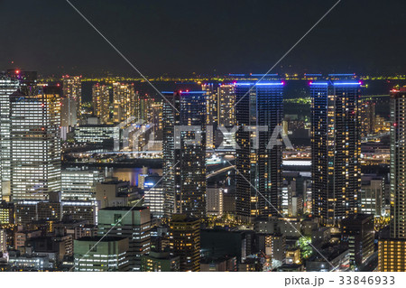 東京 ベイエリア 夜景の写真素材