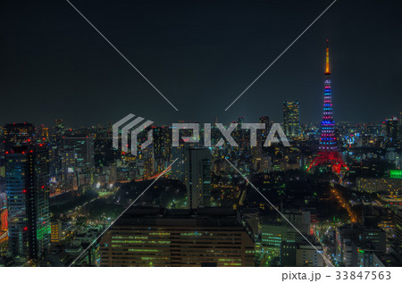 【東京夜景】東京タワー　世界貿易センタービル　シーサイドトップ 33847563