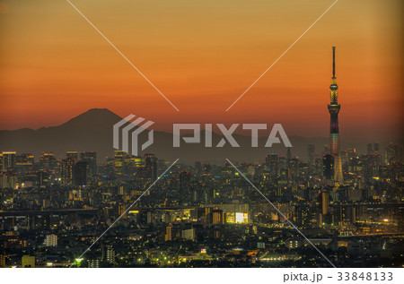 【東京夜景】東京スカイツリー 市川 アイリンクタウン 【東京夜景】東京スカイツリー 市川 アイリンクタウン 33848133