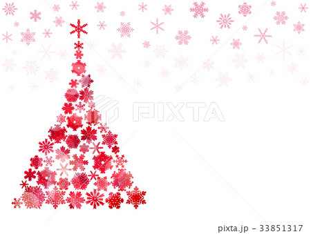 クリスマスツリー　雪の結晶 33851317