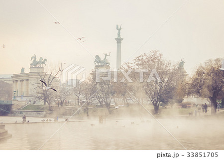 View on Heroes' Square, Budapest, Hungary 33851705