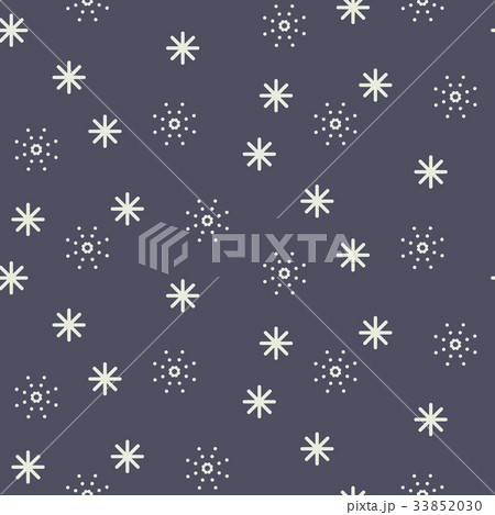 Seamless snowflake vector pattern in dark blue 33852030