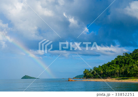 Beach, Island and rainbow, Thailand Beach, Island and rainbow, Thailand 33852251