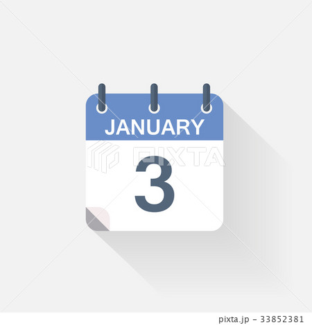 3 january calendar icon 33852381