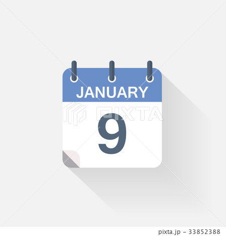 9 january calendar icon 33852388