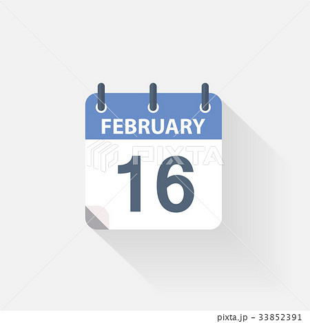 16 february calendar icon 16 february calendar icon 33852391
