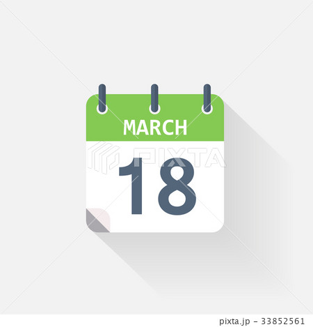 18 march calendar icon 33852561