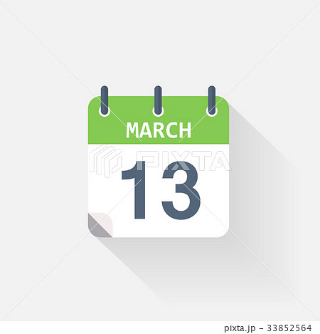 13 march calendar icon 33852564