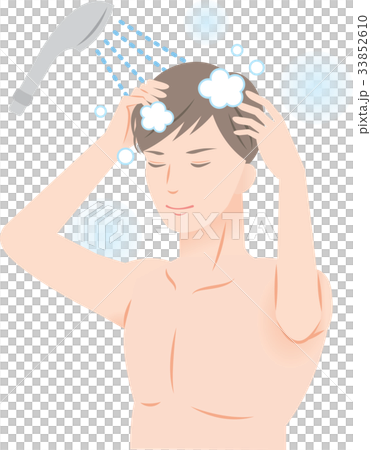 髪　シャワー　男性 33852610