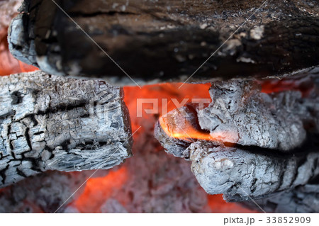 Coal and ember in fire 33852909