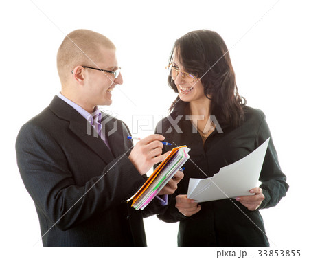 business people on white business people on white 33853855
