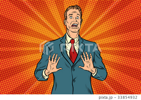 Scared male businessman 33854932