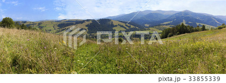 Beautiful panorama of Carpathian mountains summer Beautiful panorama of Carpathian mountains summer 33855339