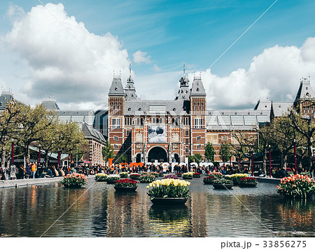 アムステルダム国立美術館とI Amsterdamのモニュメント アムステルダム国立美術館とI Amsterdamのモニュメント 33856275