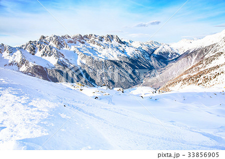 Mountain scape and Chamonix town view from the 33856905