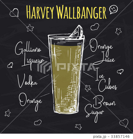 Recipe for an alcoholic cocktail Harvey Wallbanger 33857146