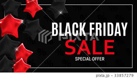 Black Friday Sale Banner Template. Vector 33857279