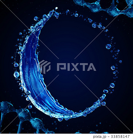 3D detailed illustration of a drop of water. 3D detailed illustration of a drop of water. 33858147