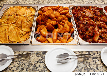 Food warmers on catering event 33858571