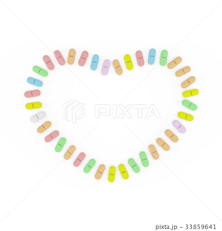 Color Pills frame. Isolated on white background.  33859641