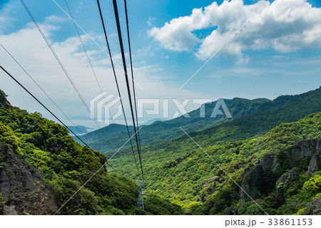 小豆島　新緑の寒霞渓ロープウェイ 33861153