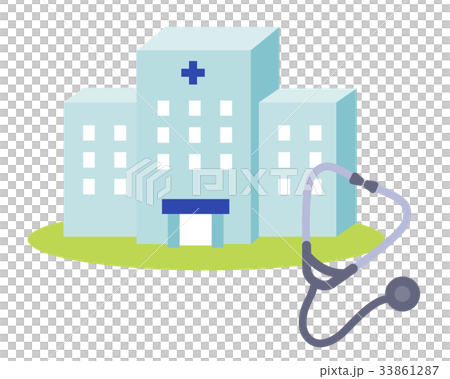 Hospital and stethoscope 33861287