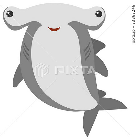 Hammerhead shark with happy face Hammerhead shark with happy face 33863246