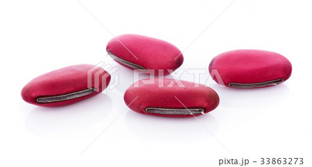 Sword beans on white background 33863273