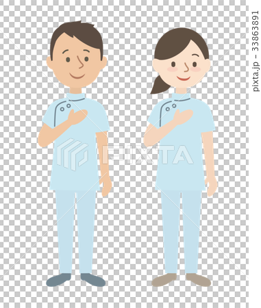 Male and female in white coat 33863891