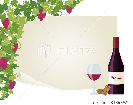 ワイン　フレーム素材 33867926