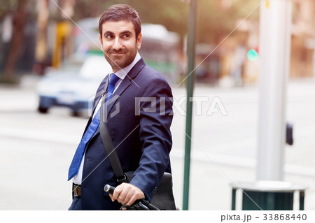 Portrait of handsome businessman outdoor Portrait of handsome businessman outdoor 33868440