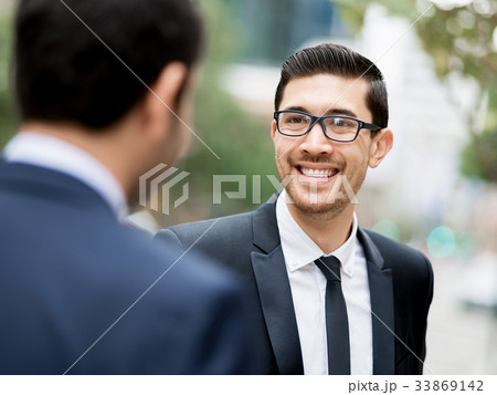 Portrait of handsome businessman outdoor Portrait of handsome businessman outdoor 33869142