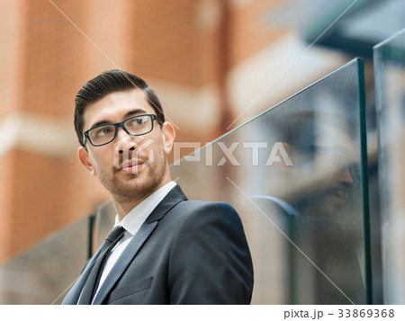 Portrait of handsome businessman outdoor Portrait of handsome businessman outdoor 33869368
