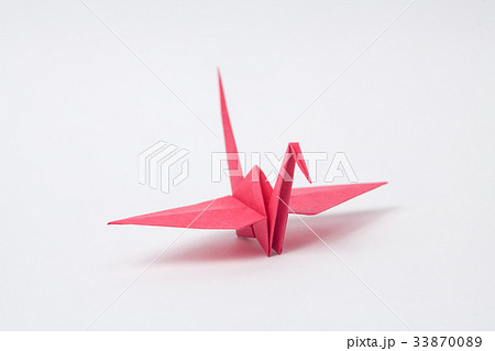 折り紙 鶴の写真素材