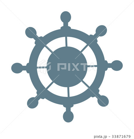 Stylized icon of a colored steering wheel Stylized icon of a colored steering wheel 33871679