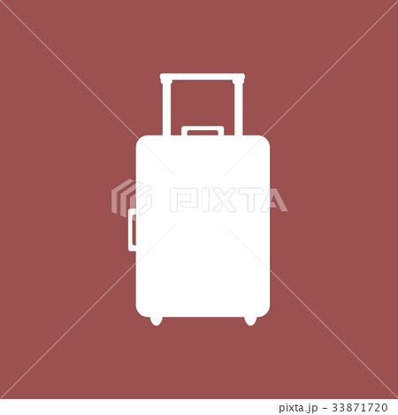 suitcase in white on a colored background 33871720