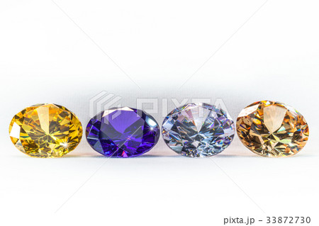 colorful gems on white background colorful gems on white background 33872730