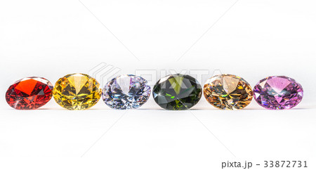 colorful gems on white background colorful gems on white background 33872731