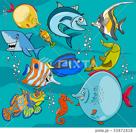 fish cartoon characters group fish cartoon characters group 33872818