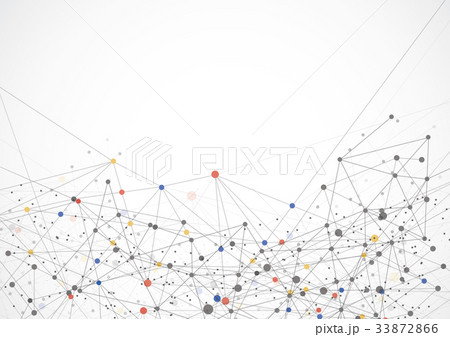 Abstract futuristic low poly connecting structure 33872866