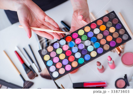 Collection of make up products displayed on the 33873603