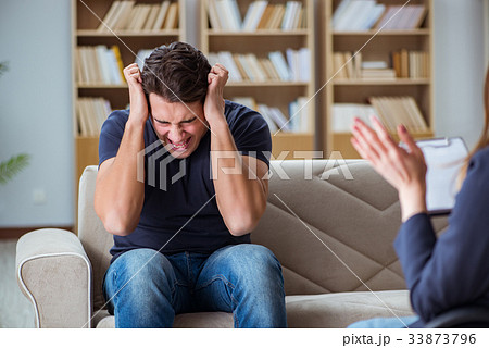 Patient visiting psychiatrist doctor for Patient visiting psychiatrist doctor for 33873796