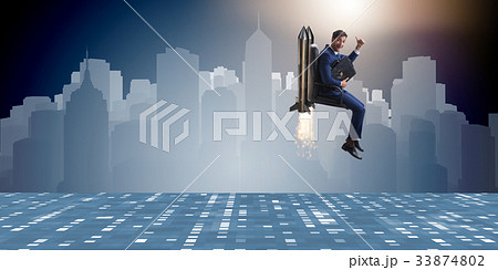 Businessman in career progression concept Businessman in career progression concept 33874802