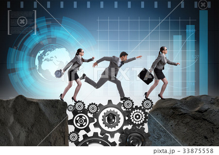 Teamwork concept with business people 33875558